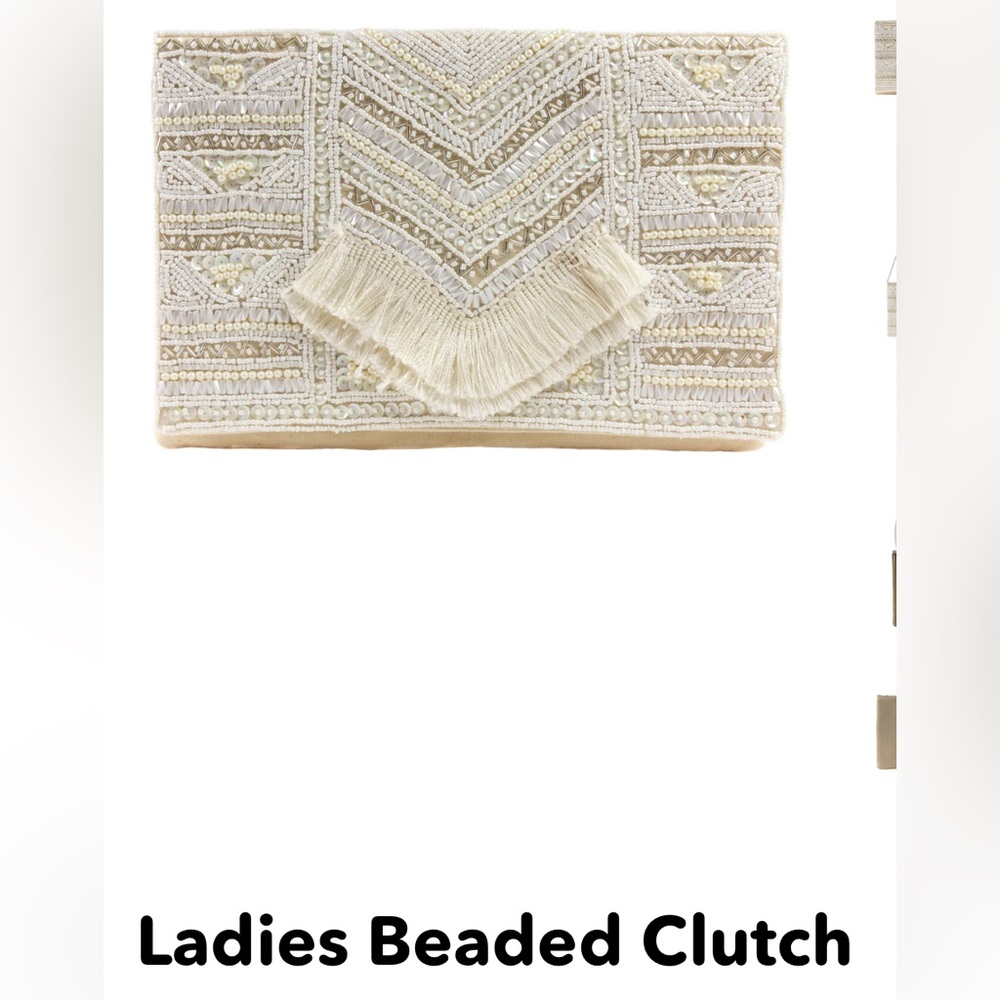 Ladies beaded clutch / cross body with chain strap